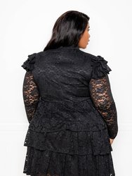 Tiered Lace Mini Dress