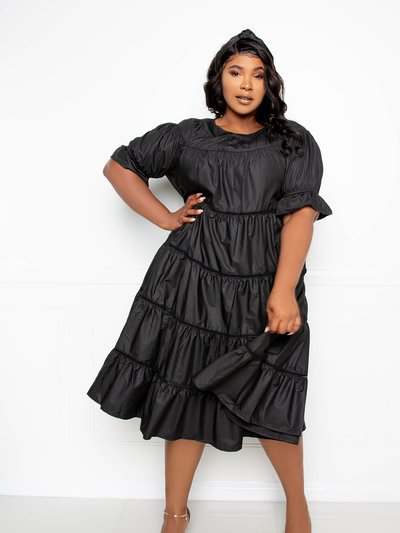 Buxom Couture Tiered Poplin Dress product