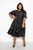 Tiered Poplin Dress - Black