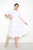 Tiered Poplin Dress - White