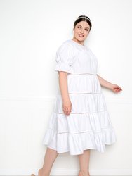 Tiered Poplin Dress