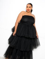 Tiered Tulle Tube Dress