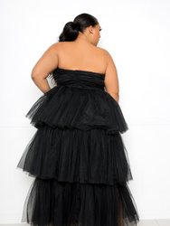 Tiered Tulle Tube Dress