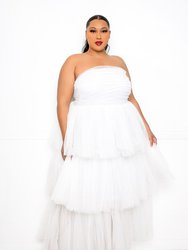 Tiered Tulle Tube Dress