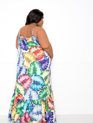 Tropical Voluminous Maxi Dress