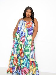 Tropical Voluminous Maxi Dress