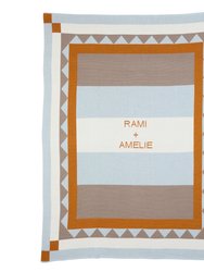 Wedding Quilt Throw Blanket - Copper & Stone In Egyptian Cotton