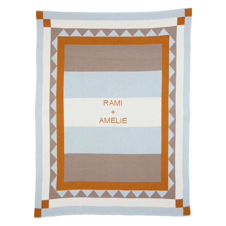Wedding Quilt Throw Blanket - Copper & Stone In Egyptian Cotton