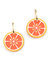 Blood Orange Hoop Earrings - Orange