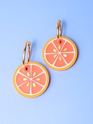 Blood Orange Hoop Earrings