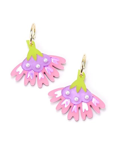 By Chavelli Cosmos Flower Earrings in Pink product