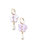 Daisy Pearl Drop Earrings - Marbled Lavender