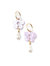 Daisy Pearl Drop Earrings - Marbled Lavender