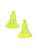 Dancing Domes earrings with Neon Yellow Tassels - Neon Yellow