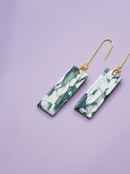 Giulia dangly earrings in Green Marble