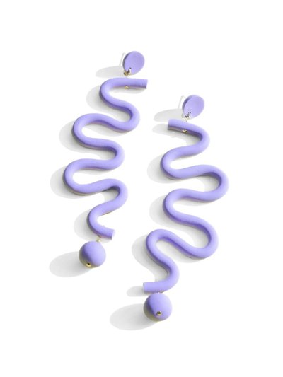 By Chavelli Lavender Tube Squiggles statement dangly earrings product