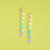 Pastel Rainbow Flowers dangly earrings