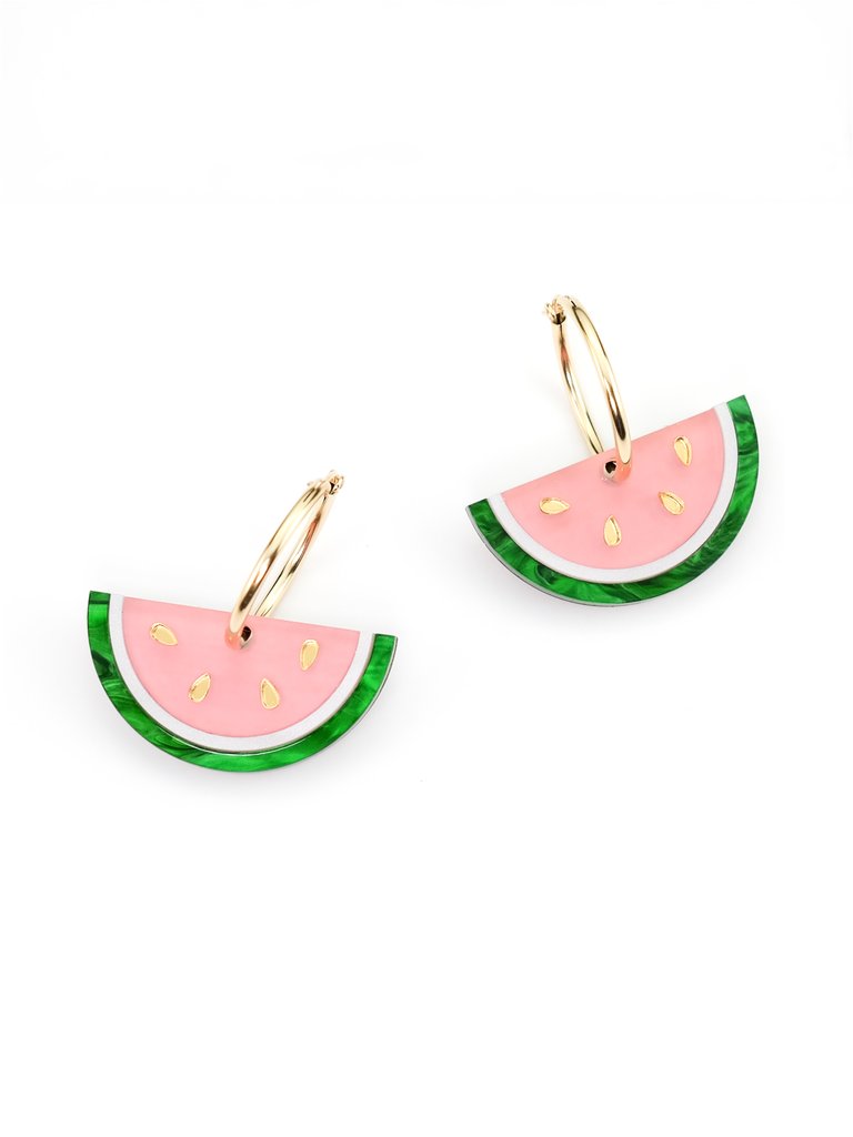 Watermelon Slice Earrings - Watermelon