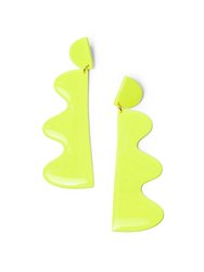 XL Wiggles Earrings - Neon Yellow