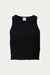 Cropped Ribbed Stretch-Cotton Top In Black - Black