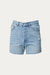 Cutoff High-Rise Denim Short In Light Blue - Light Blue