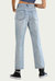 Distressed High-Rise Straight-Leg Jeans In Light Blue