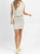 Jaymes Collared Mini Dress In Cream/grey