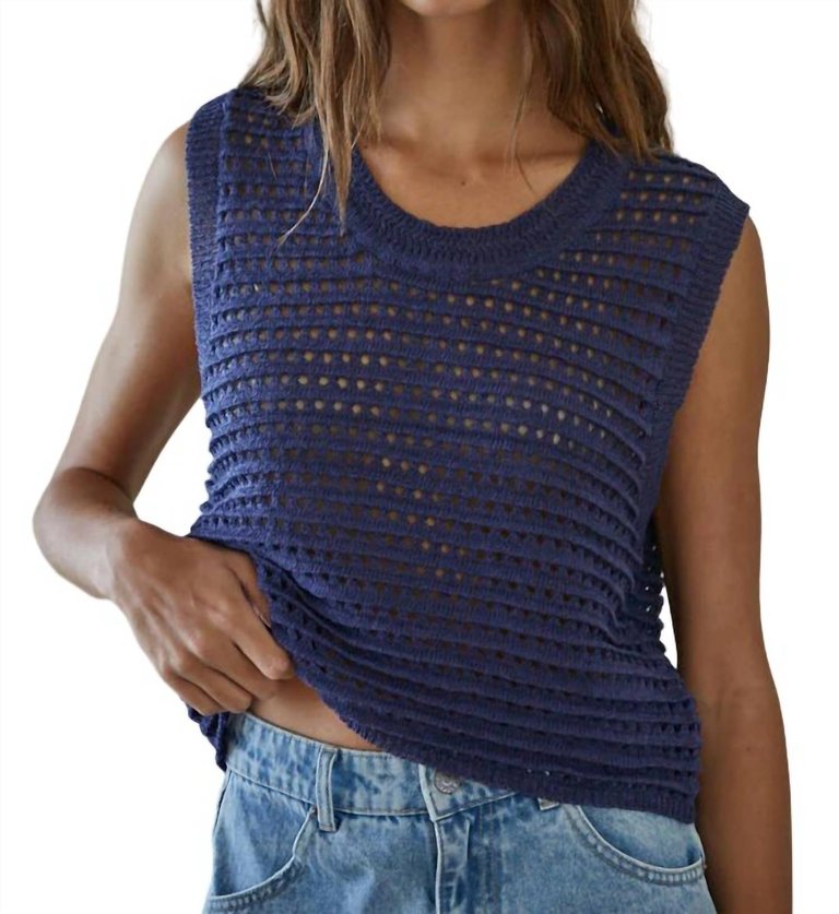 Knit Tank In Midnight Blue