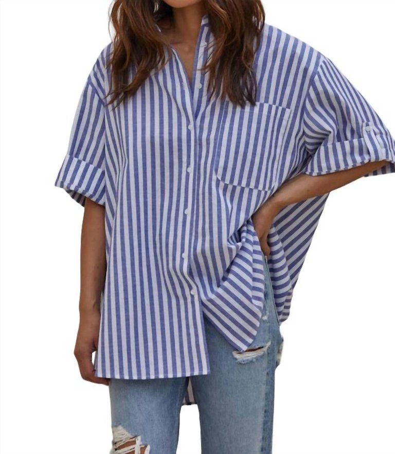 Laguna Striped Shirt In Denim/white Stripe