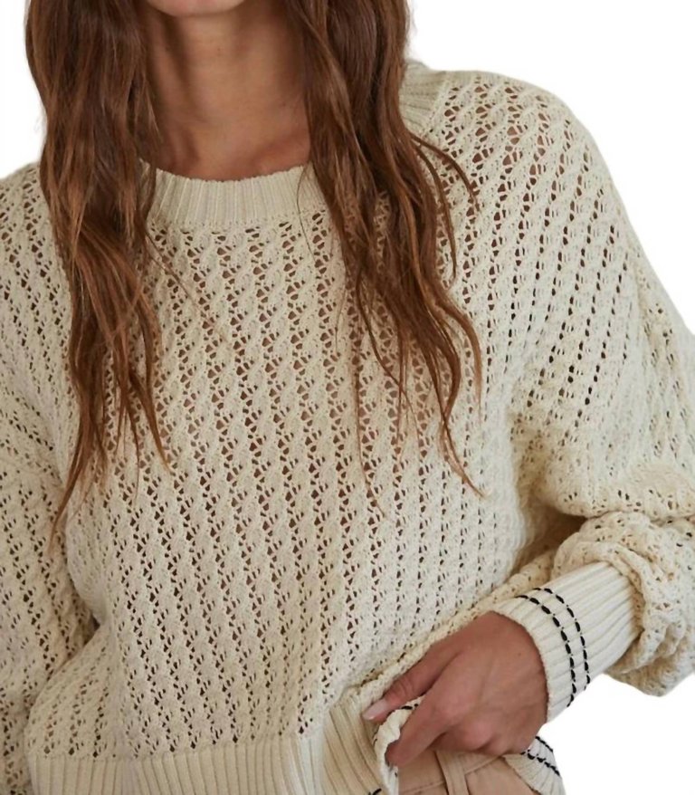 Match Point Pullover Sweater In Natural