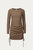 Ruched Ribbed Stretch-Modal Mini Dress In Acorn - Acorn