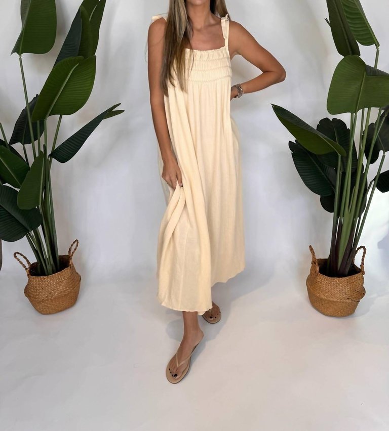 Samara Maxi Dress In Cream - Cream