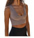 Seamless Reversible Crop Tank Top In Espresso