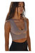 Seamless Reversible Crop Tank Top In Espresso