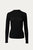 Stretch Cotton-Jersey Mock Neck Top In Black - Black