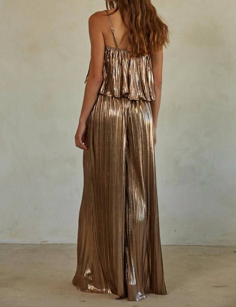 The Livia Pants Woven In Bronze