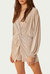 Twisted Lurex Open-Back Romper In Espresso - Espresso