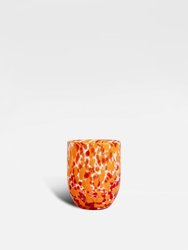 Confetti Glass Tumblers Set of 6 - Orange/Red - Orange/Red