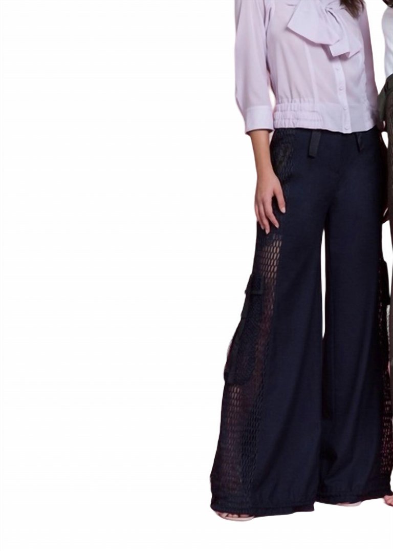 Tailored Utility Pants In Navy - Navy