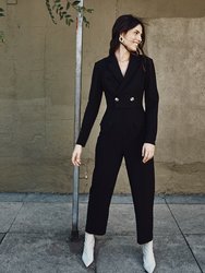 Accepting Long Sleeve Double Breasted Jumpsuit