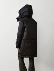 Sustainable Convertible Satin Down Coat