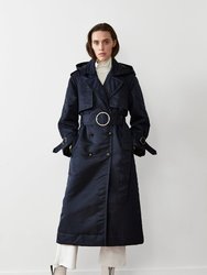 Sustainable Down Filled Satin Trench