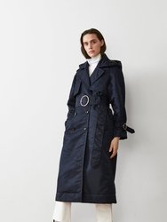 Sustainable Down Filled Satin Trench