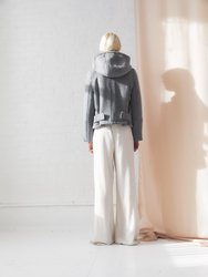 Sustainable Down Wool Hooded Coat