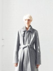 Sustainable Down Wool Over Coat - Grey