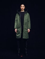 Sustainable Reversible Satin Down Coat