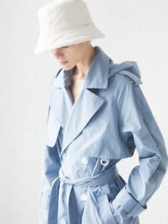Sustainable Water Resistant Hooded Trench Coat