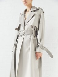 Sustainable Water Resistant Trench Coat - Grey