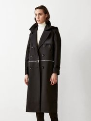 Water-Resistant Sustainable Convertible Trench - Black
