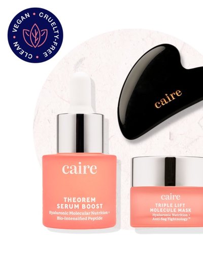 Caire Beauty Facial Boost Gua Sha Try Me Duo | Serum + Mask (15 Day Supply) & Gua Sha product